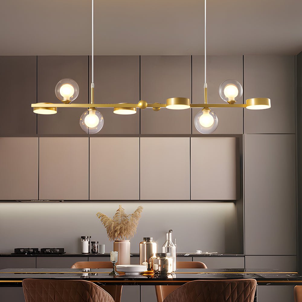 BRAMBLEWOOD 3-TIERED GLASS ORB DINING CHANDELIER