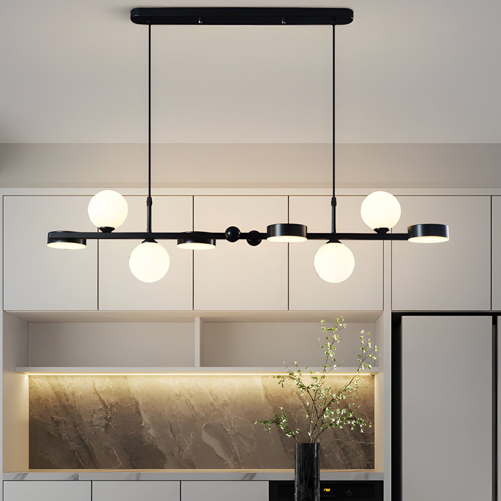 BRAMBLEWOOD 3-TIERED GLASS ORB DINING CHANDELIER