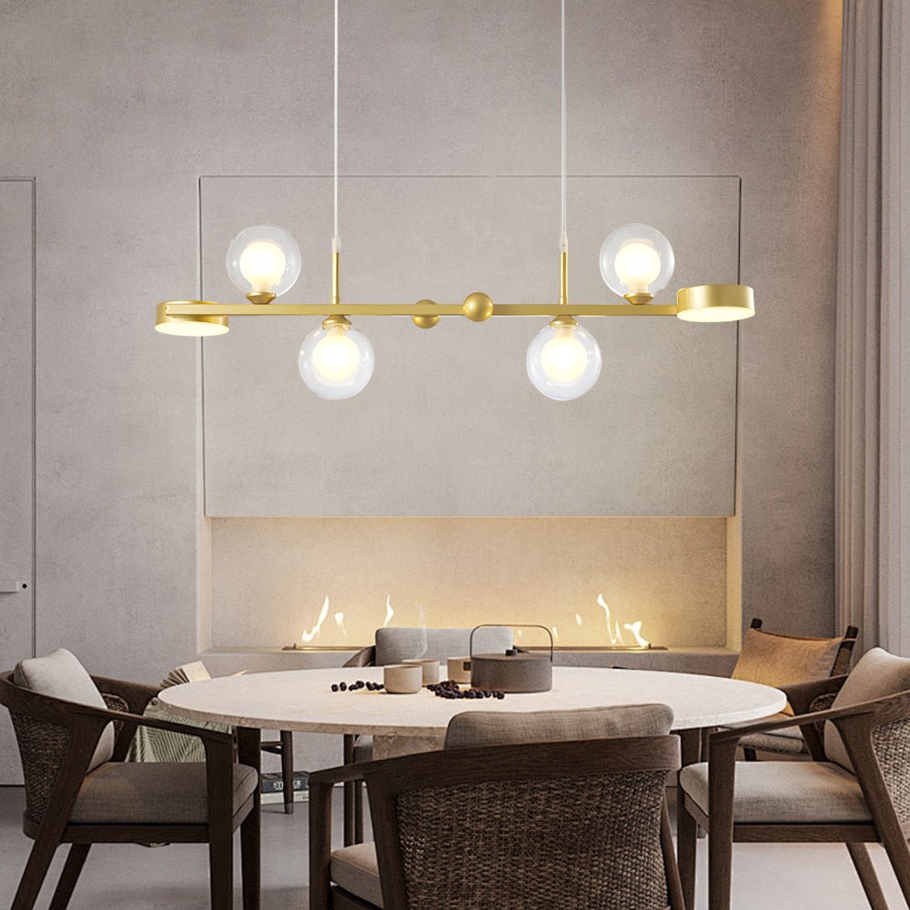 BRAMBLEWOOD 3-TIERED GLASS ORB DINING CHANDELIER