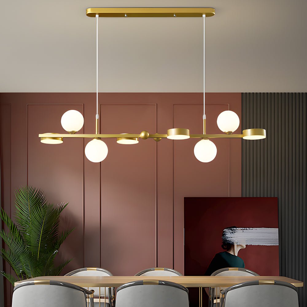 BRAMBLEWOOD 3-TIERED GLASS ORB DINING CHANDELIER
