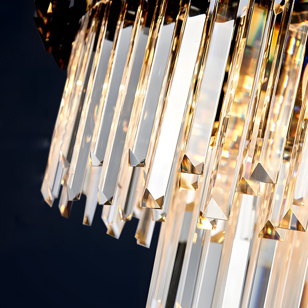 BRIGHTON CRYSTAL LAYERED DINING CHANDELIER WITH DIMMABLE FEATURE