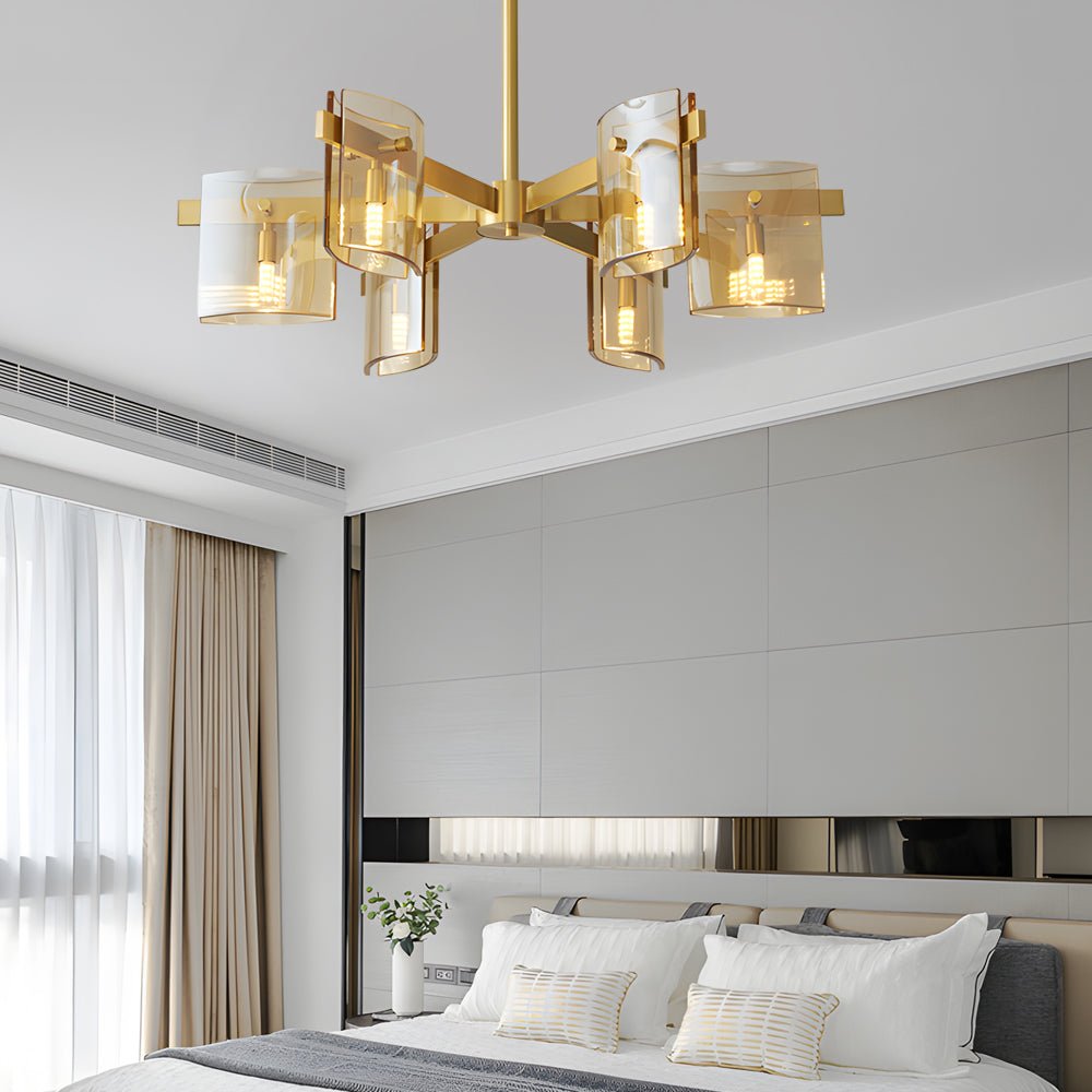 WINTHROP METALLIC GLAZE 6/8-BULB CHANDELIER