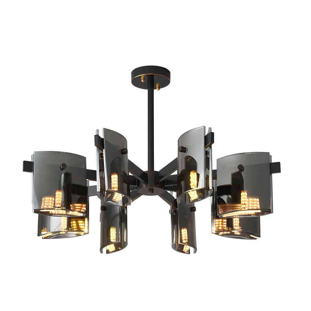 WINTHROP METALLIC GLAZE 6/8-BULB CHANDELIER