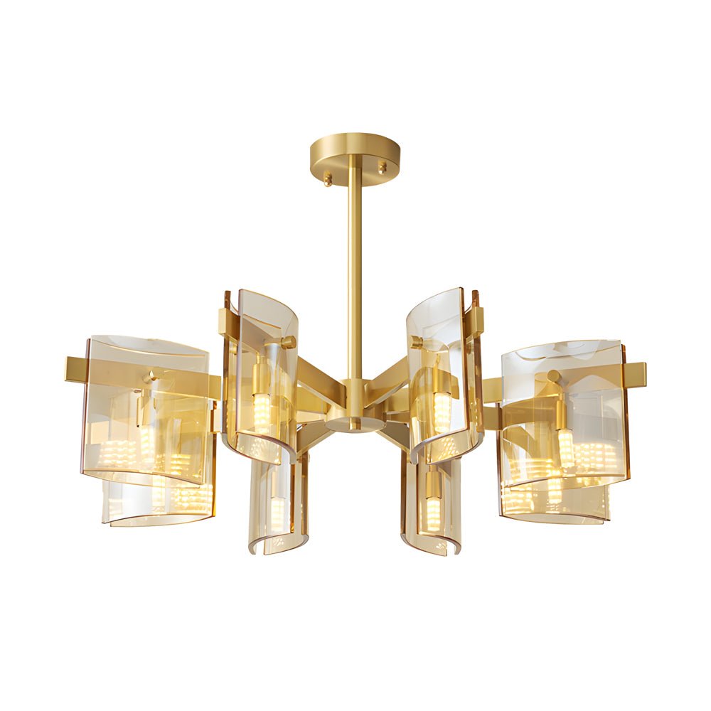WINTHROP METALLIC GLAZE 6/8-BULB CHANDELIER
