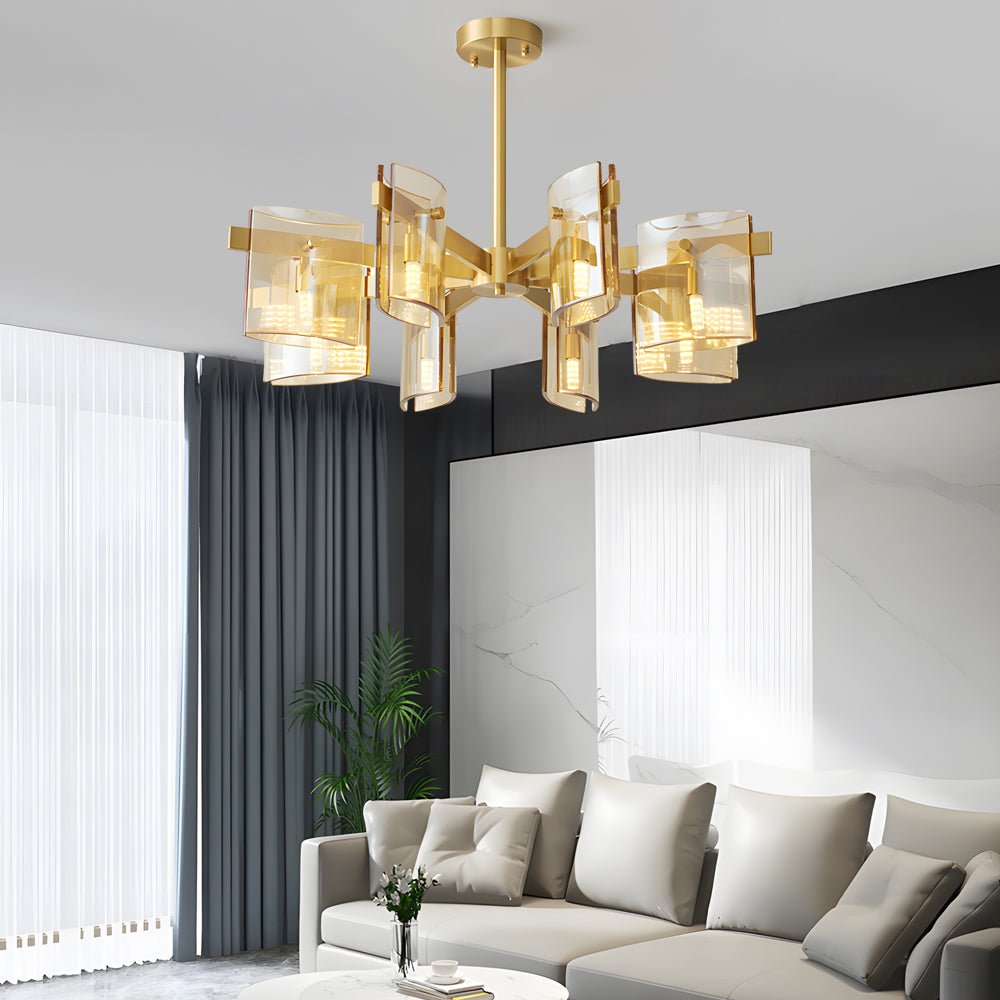 WINTHROP METALLIC GLAZE 6/8-BULB CHANDELIER