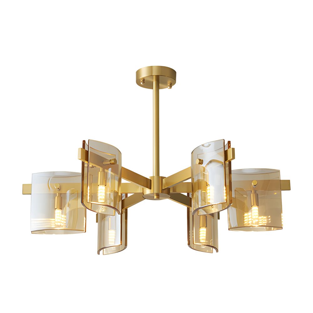 WINTHROP METALLIC GLAZE 6/8-BULB CHANDELIER