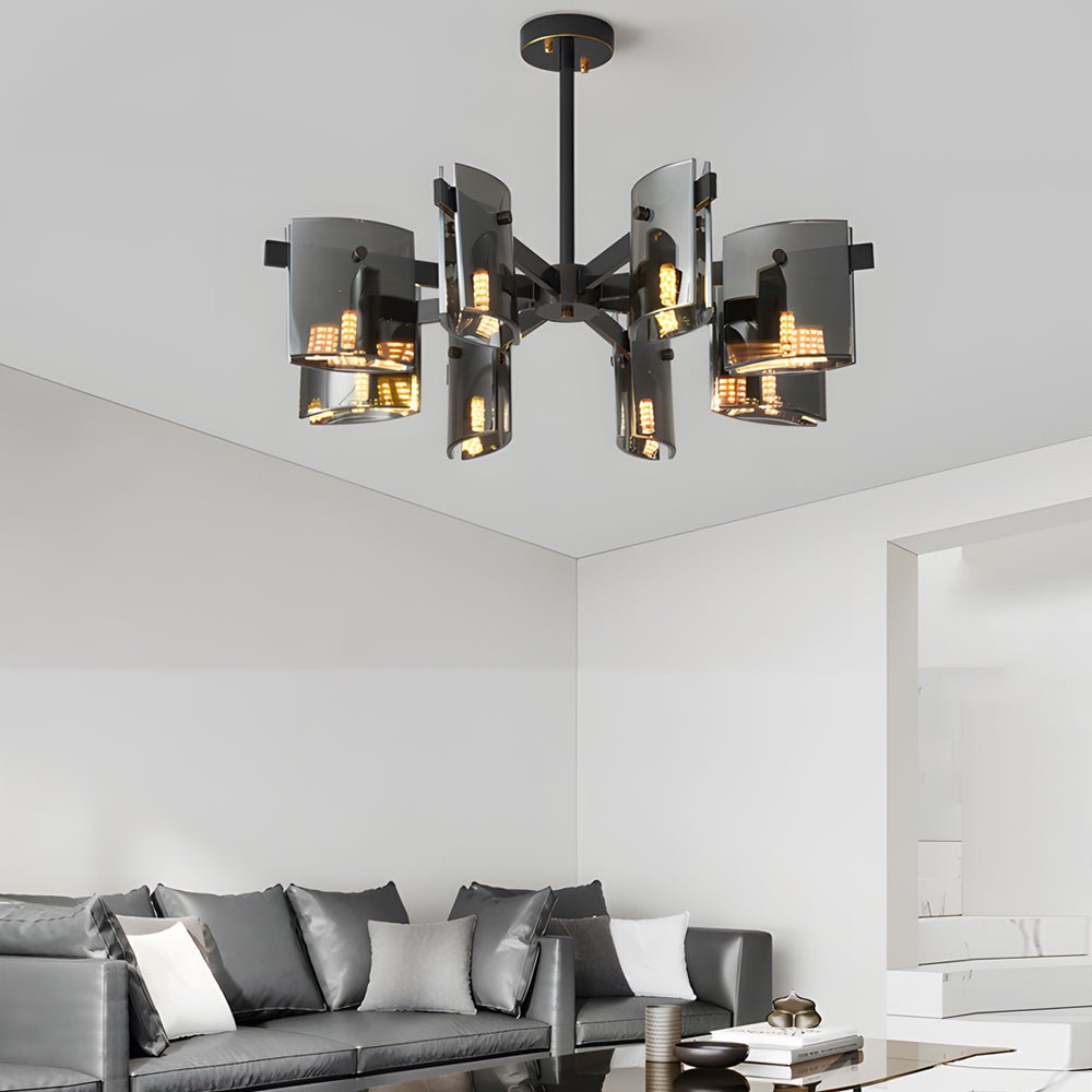 WINTHROP METALLIC GLAZE 6/8-BULB CHANDELIER