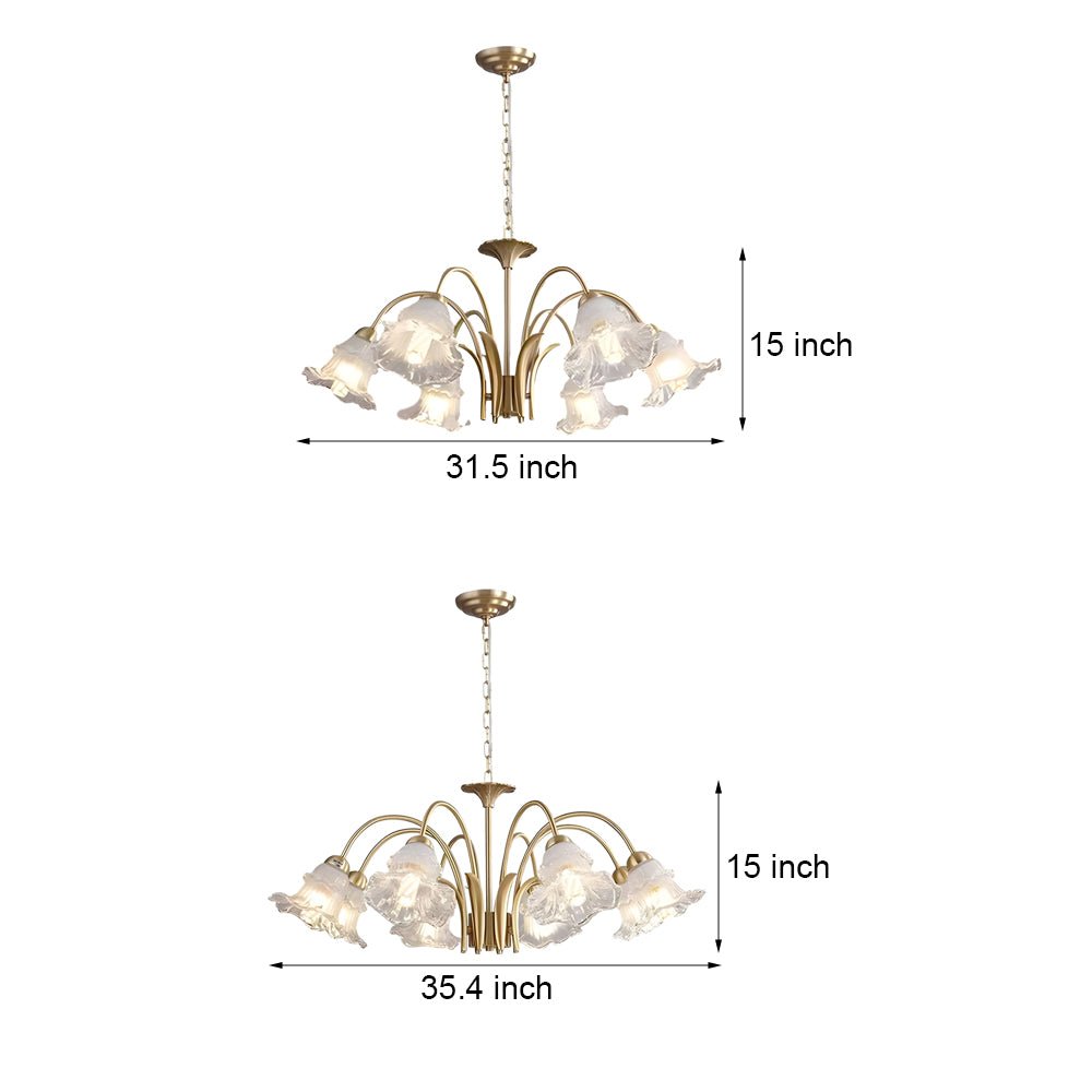 VERDANTIA LILY BLOOM 8-BULB CEILING LANTERN