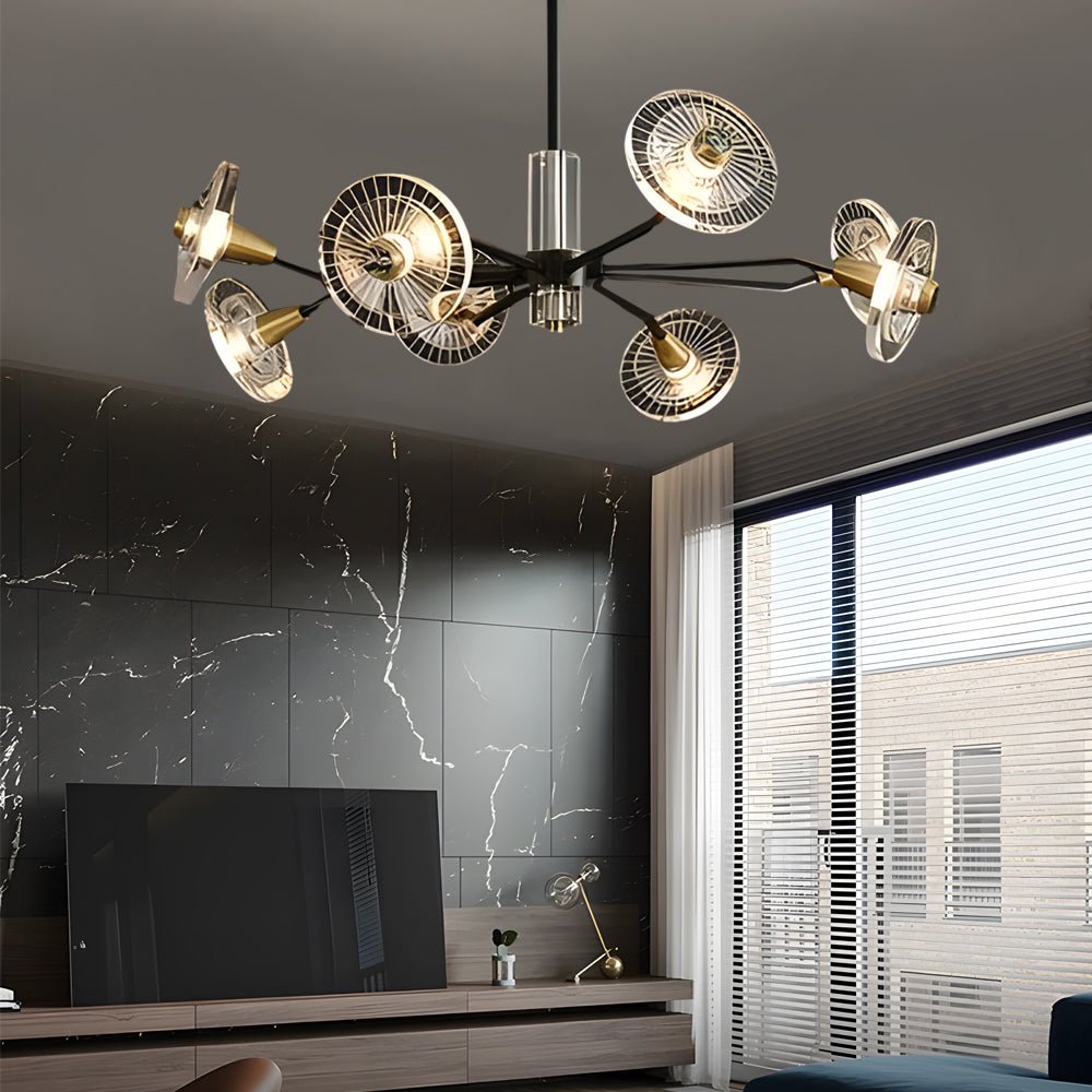 CHISWICK CRYSTAL BLOOM 3-TIER DIMMABLE CHANDELIER