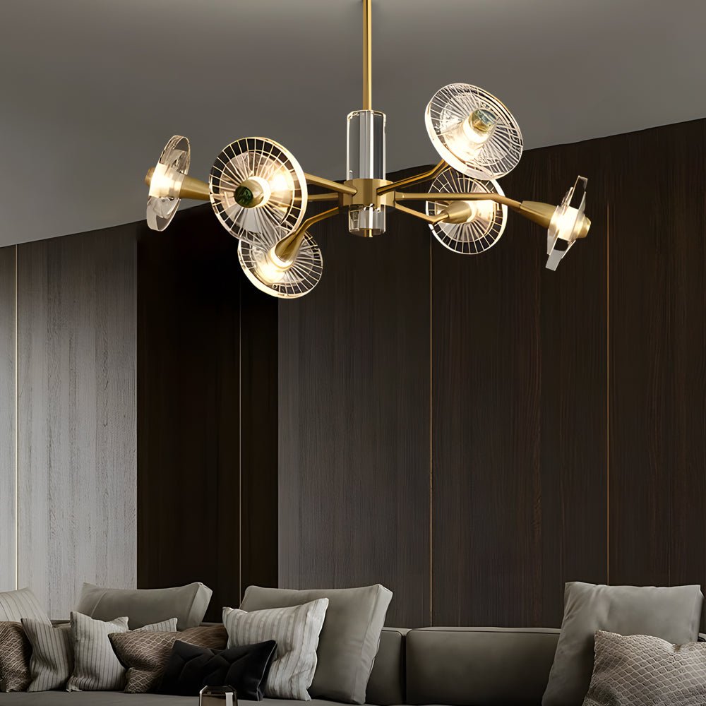 CHISWICK CRYSTAL BLOOM 3-TIER DIMMABLE CHANDELIER
