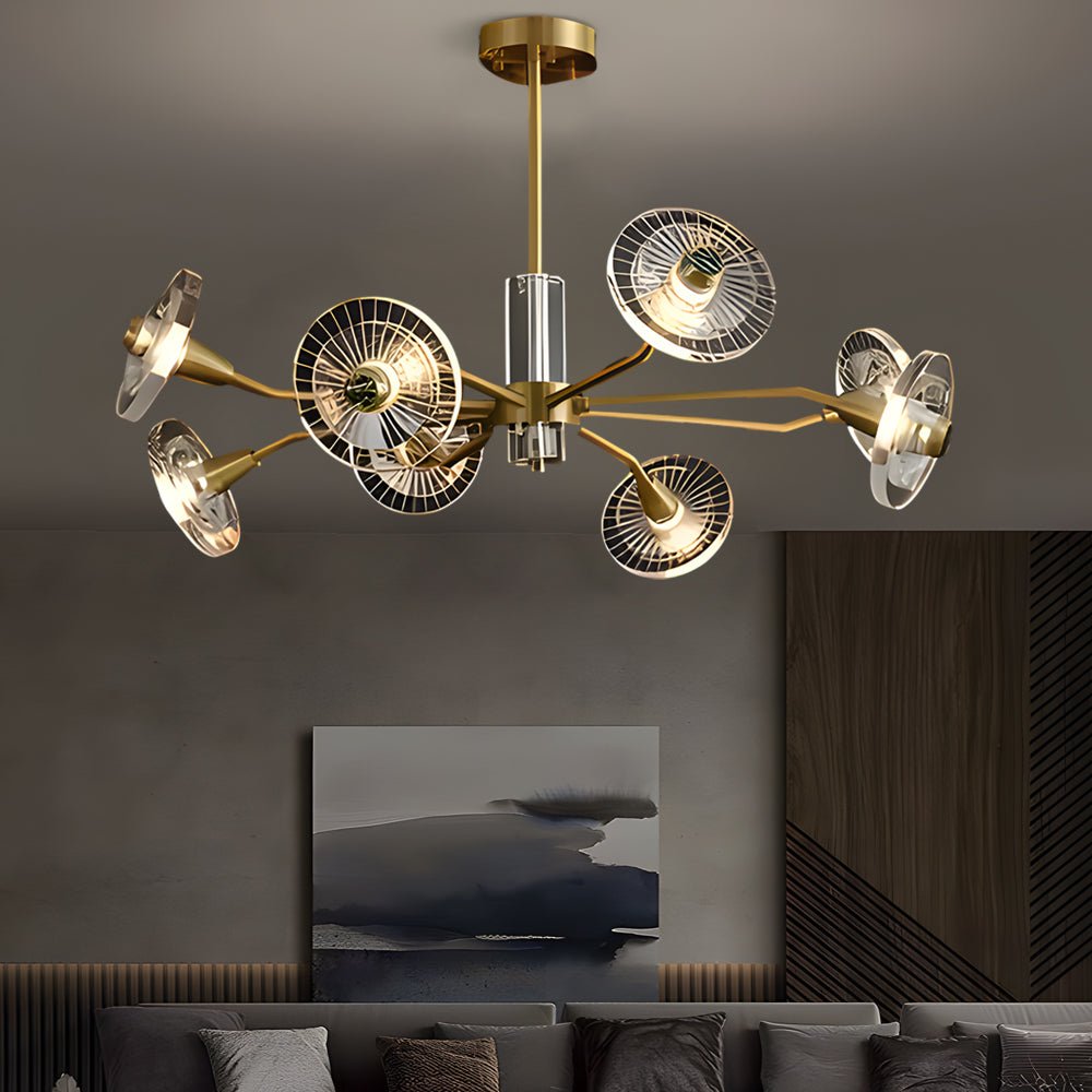 CHISWICK CRYSTAL BLOOM 3-TIER DIMMABLE CHANDELIER