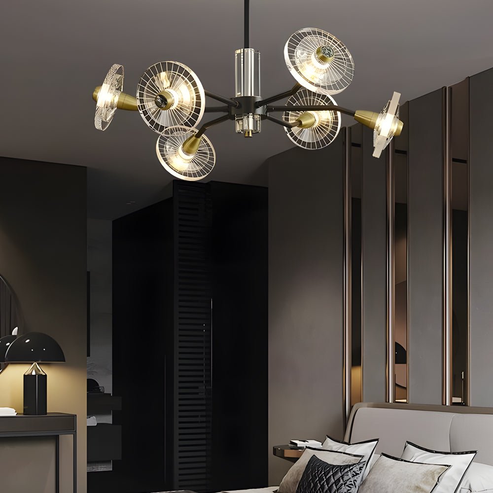 CHISWICK CRYSTAL BLOOM 3-TIER DIMMABLE CHANDELIER