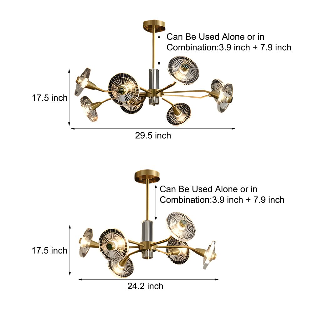 CHISWICK CRYSTAL BLOOM 3-TIER DIMMABLE CHANDELIER