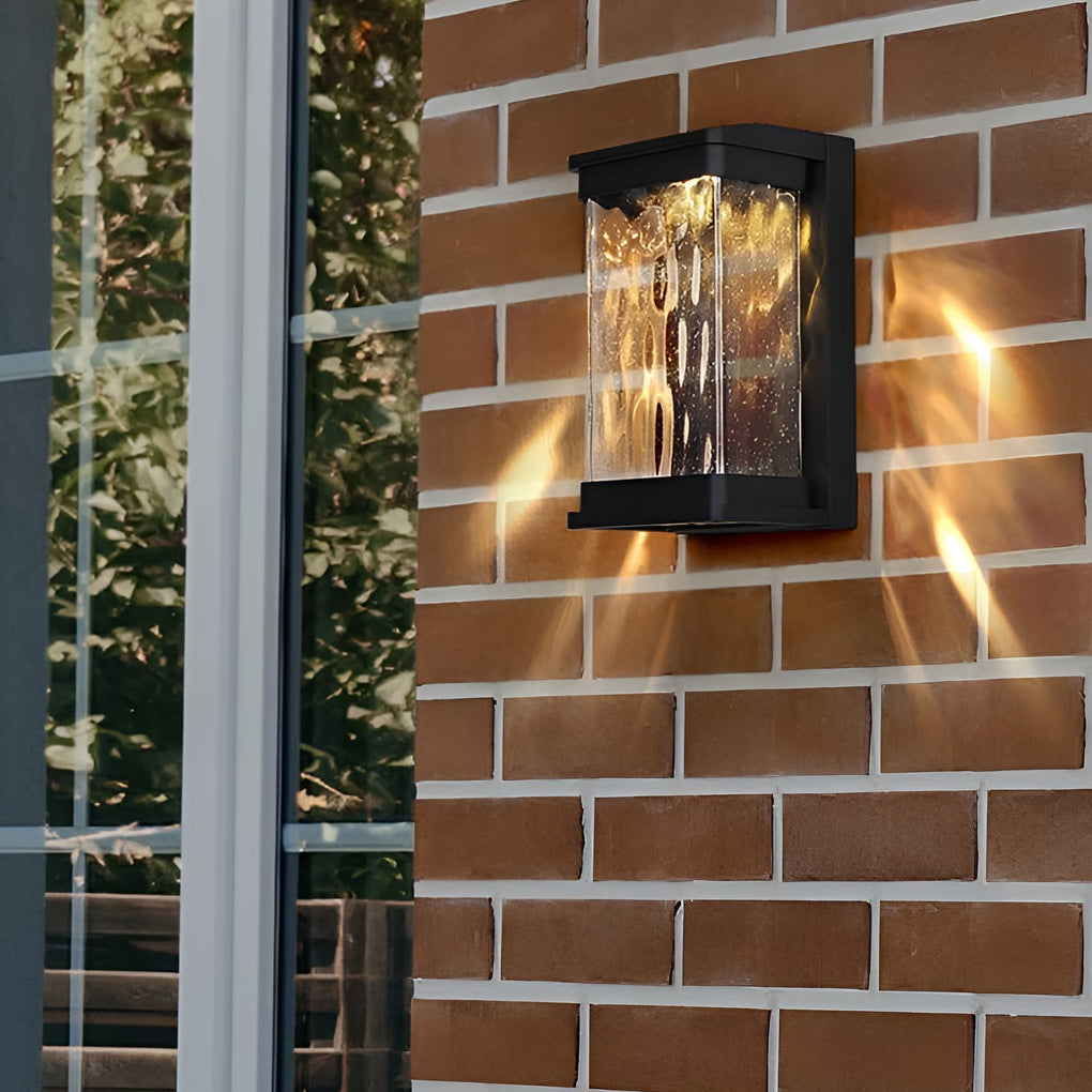 WINDSOR HARBOR AQUA-FUSED GLASS OUTDOOR WALL LIGHT