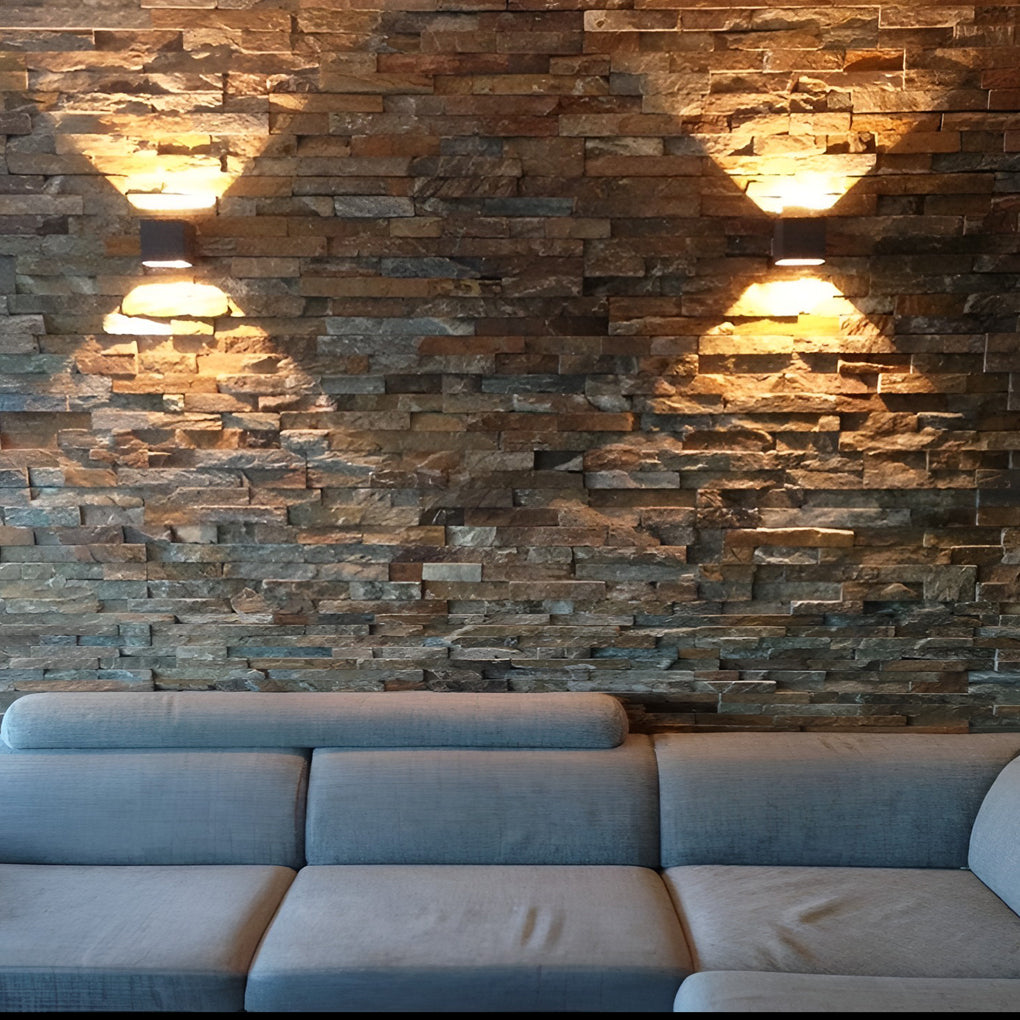 WINTHORPE GEOMETRIC DUAL-FINISH WALL SCONCE