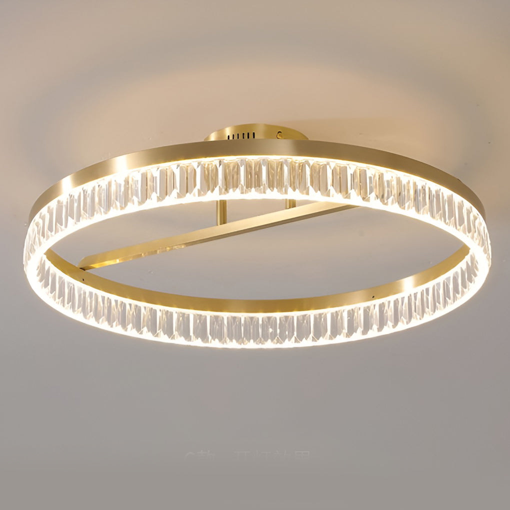 WINDSOR GLOW MODERN CIRCULAR LED CEILING FIXTURE IN GOLD