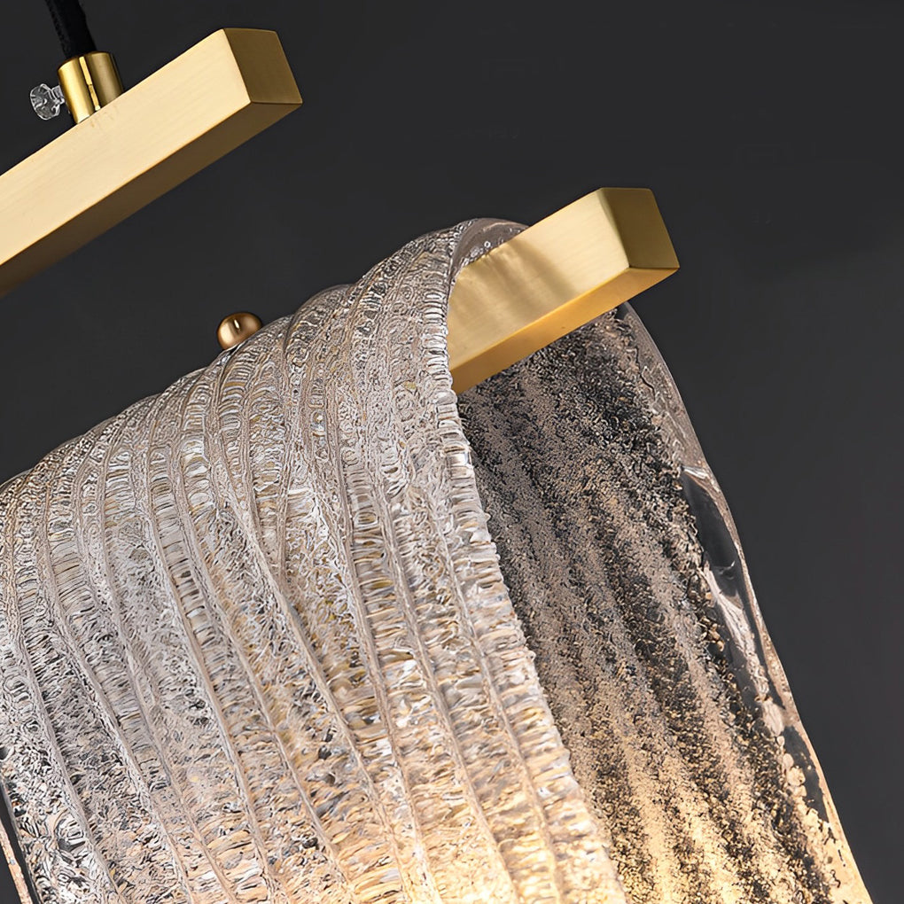 WINTHORPE COPPER-ACCENTED GLASS PENDANT WITH LED SWITCH