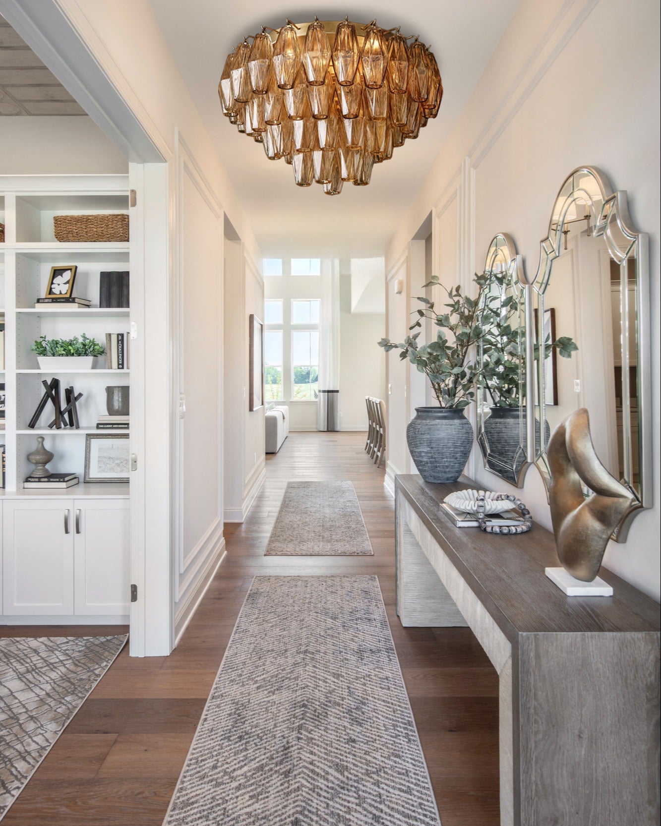 VETRINA SMOKED CRYSTAL CEILING LUMINAIRE