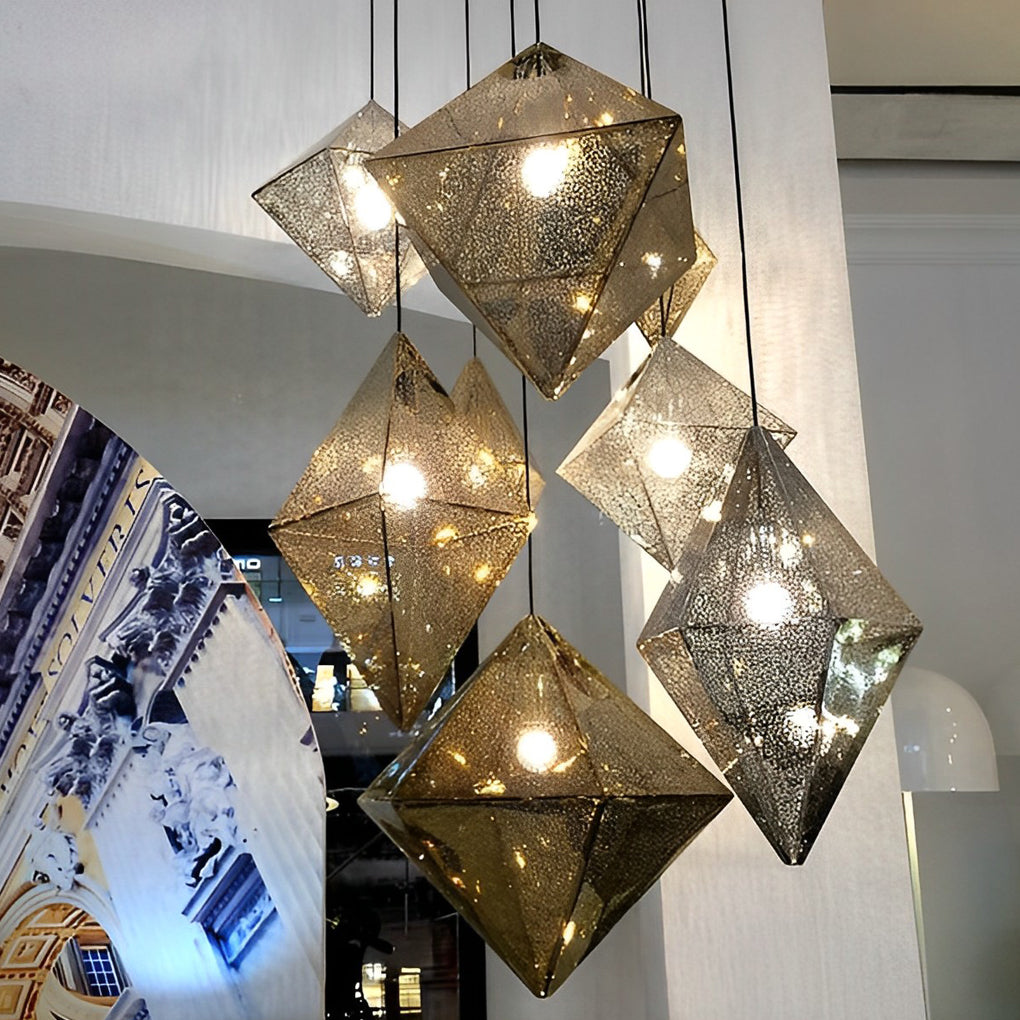 WINCHESTER POLYGONAL METAL ART CHANDELIER