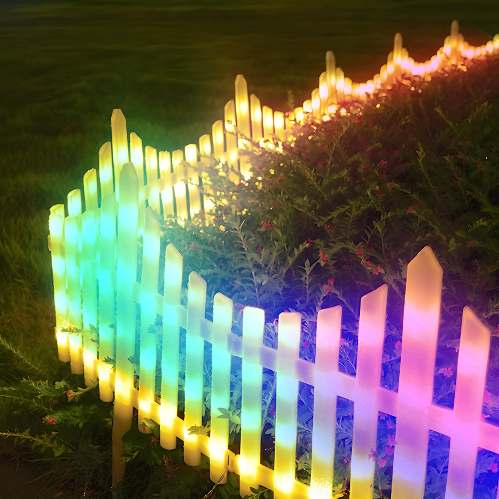 1. **WINSLOW WAVES GARDEN FENCE LANTERNS SET** - A charming collection of eight solar-powered LED lights designed in a graceful wave shape, perfect for illuminating your garden during the festive season.

2. **HARLEQUIN HORIZON SOLAR GLOW FENCE ACCENTS**
