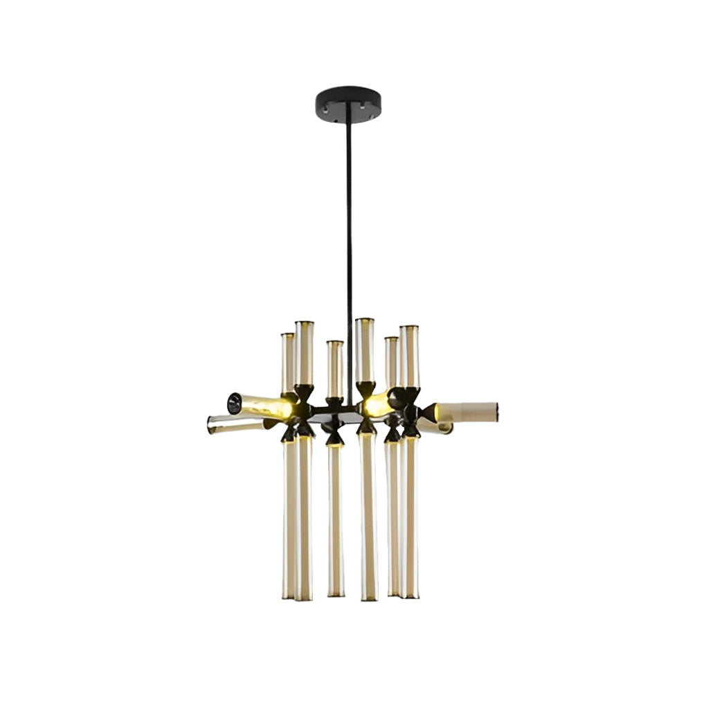 **CAVENDISH TUBE GLASS HANGING LANTERN**  
This stunning pendant light features a creative blend of spliced glass tubes, delivering a minimalist yet striking design that captures the essence of Nordic aesthetics, perfect for modern interiors.