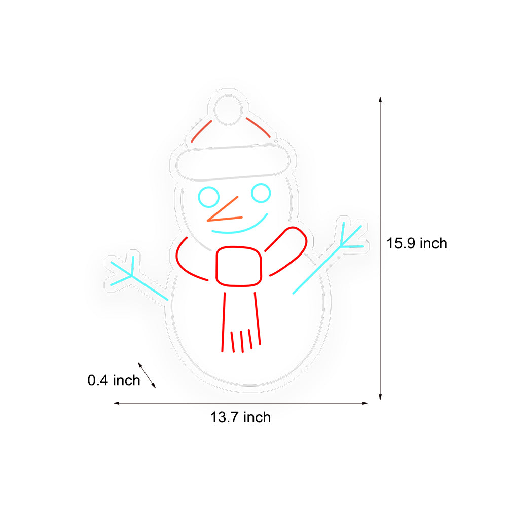 WINTERTON GLOWING SNOWMAN ACRYLIC LIGHT DISPLAY WITH DIMMER CONTROL