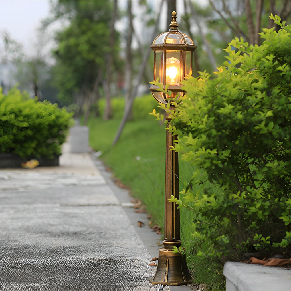 BRAMBLETON GILDED PATHWAY ILLUMINATOR - European-Inspired Outdoor Lawn Beacon