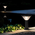 RAVENSCROFT MODERN SOLAR TAPERED PATHLIGHT WITH BLACK CYLINDRICAL DESIGN