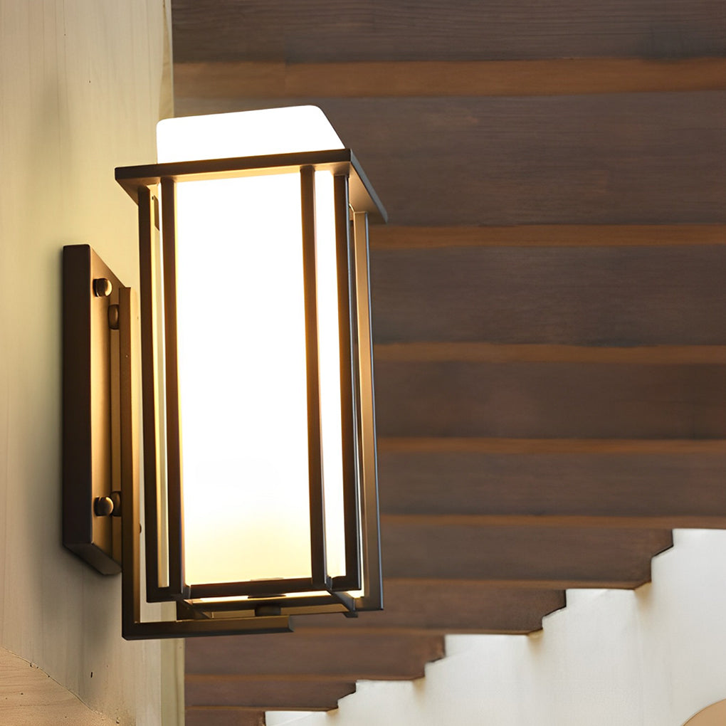 WINTHORPE SQUARE BLACK LED OUTDOOR WALL LIGHTING