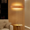 WINTHROP WOODEN RECTANGLE WATER-RESISTANT LED WALL LIGHT WITH MIRROR