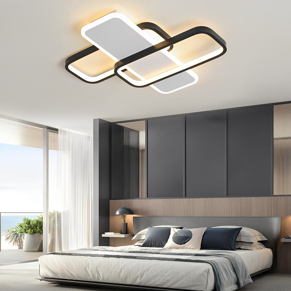 WINSLOW MODULAR LUMINAIRE WITH ADJUSTABLE BRIGHTNESS"  
2. "FENWICK QUADRA LAYERED LED CEILING CHANDELIER"  
3. "TAVISTOCK INTERLACED LIGHTING DESIGN WITH DIMMABLE FUNCTION"  
4. "MARCHWOOD SYMMETRICAL LED CEILING INSTALLATION"  
5. "PENROSE RADIANT SQUAR