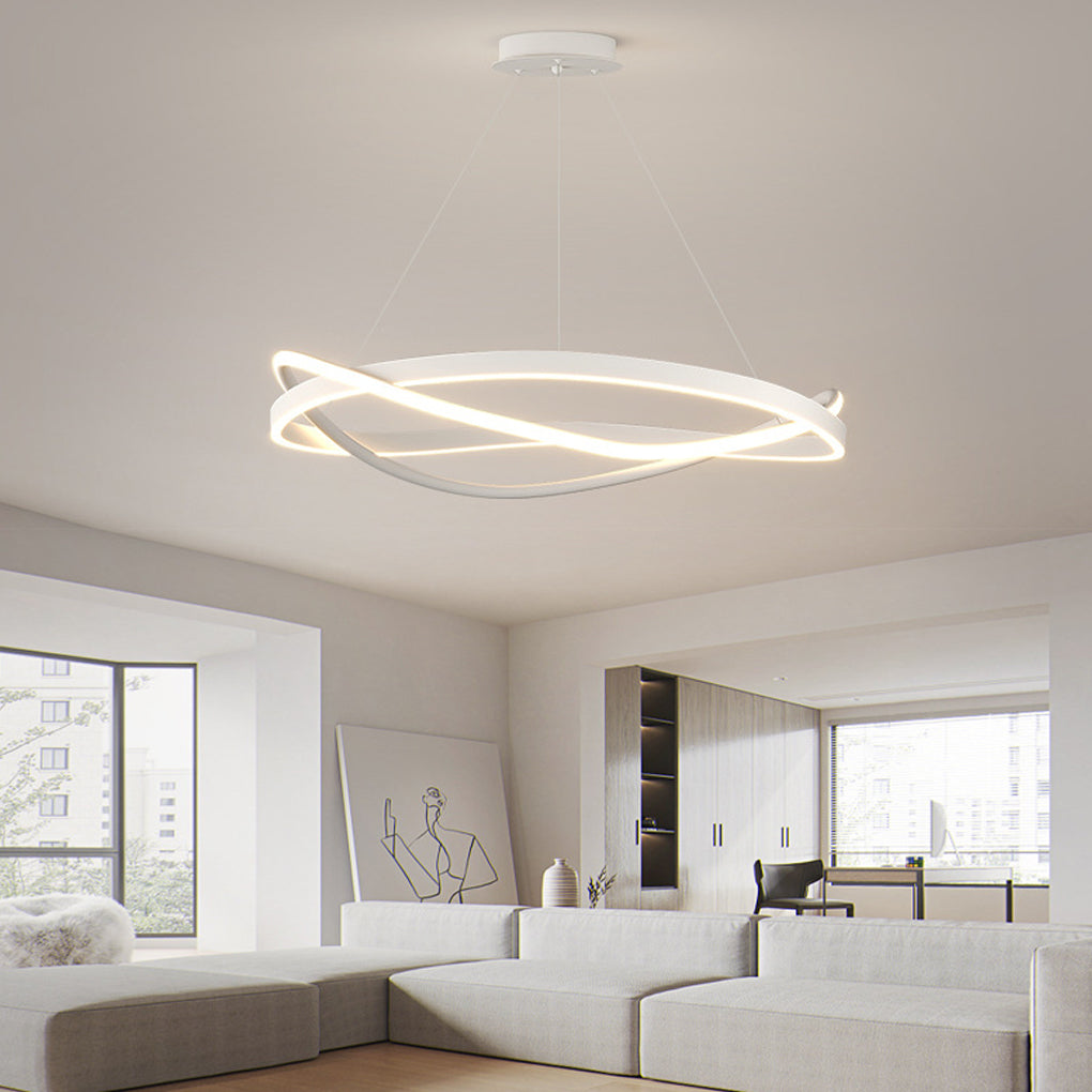 WHITBY CIRCULAR DIMMER CHANDELIER WITH THREE LIGHT SETTINGS