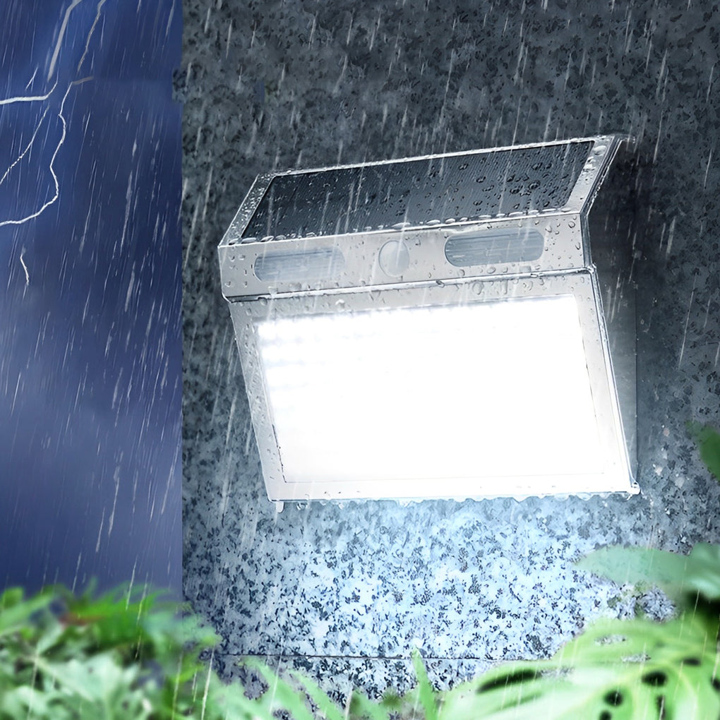 WINDSOR SOLAR RECTANGULAR MOTION DETECTION WALL LANTERN