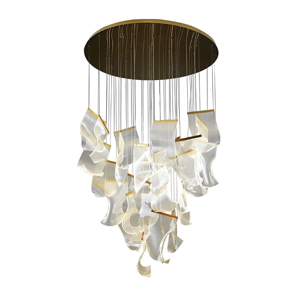 FELSTED CURVATURE ACRYLIC LED CHANDELIER WITH GRADUAL DIMMING