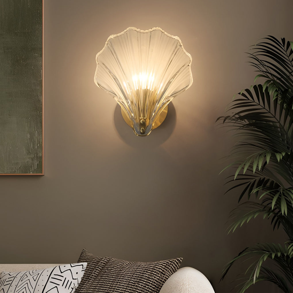 WINTHORPE FANNED GLASS TRIO DIMMER WALL LIGHT