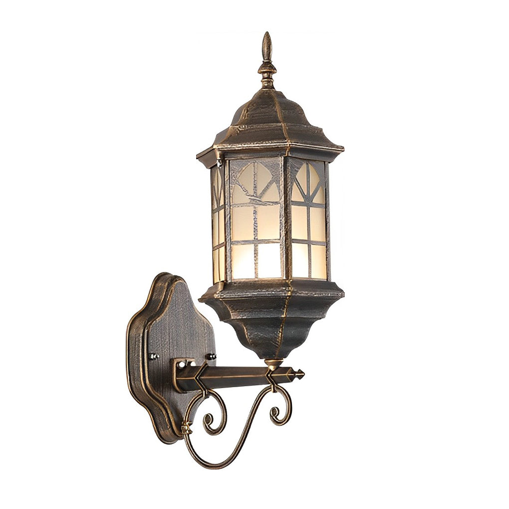 WINDSOR SOLAR-POWERED DIMMERED WALL LANTERN WITH REMOTE CONTROL