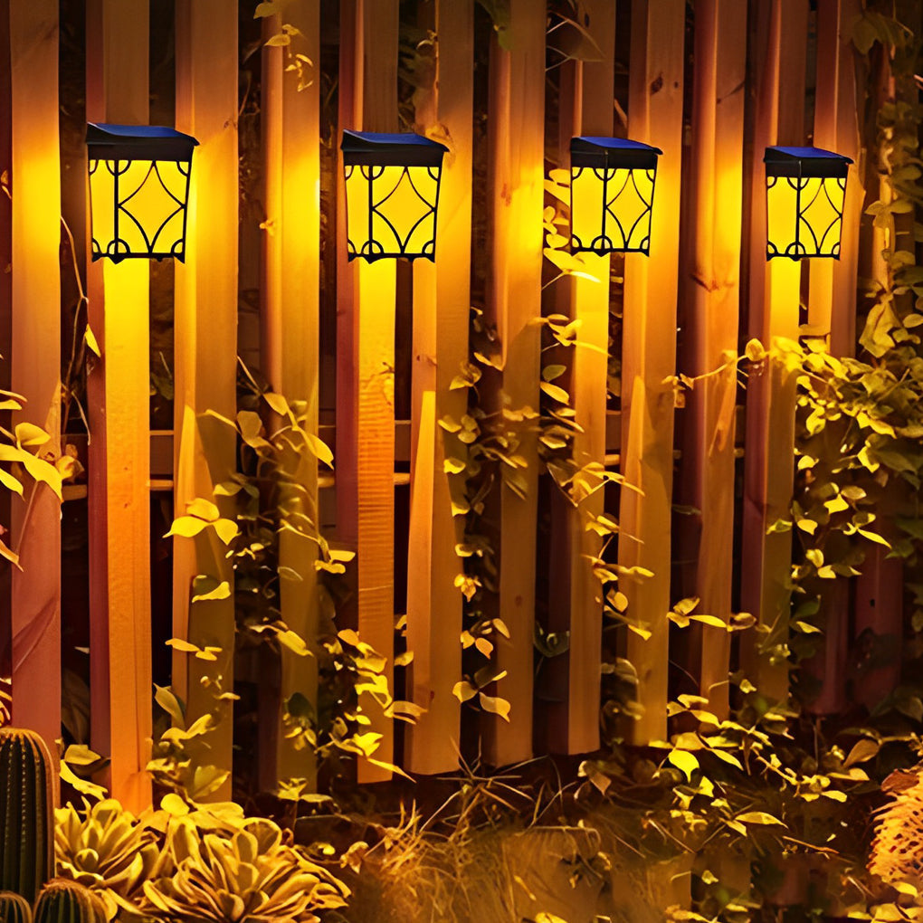 WINDERMERE SOLAR ILLUMINATION WALL SCONCE WITH MOTION DETECTION"  
2. "HARTLEPOOL RGB SOLAR-POWERED MOTION-ACTIVATED WALL LIGHTS