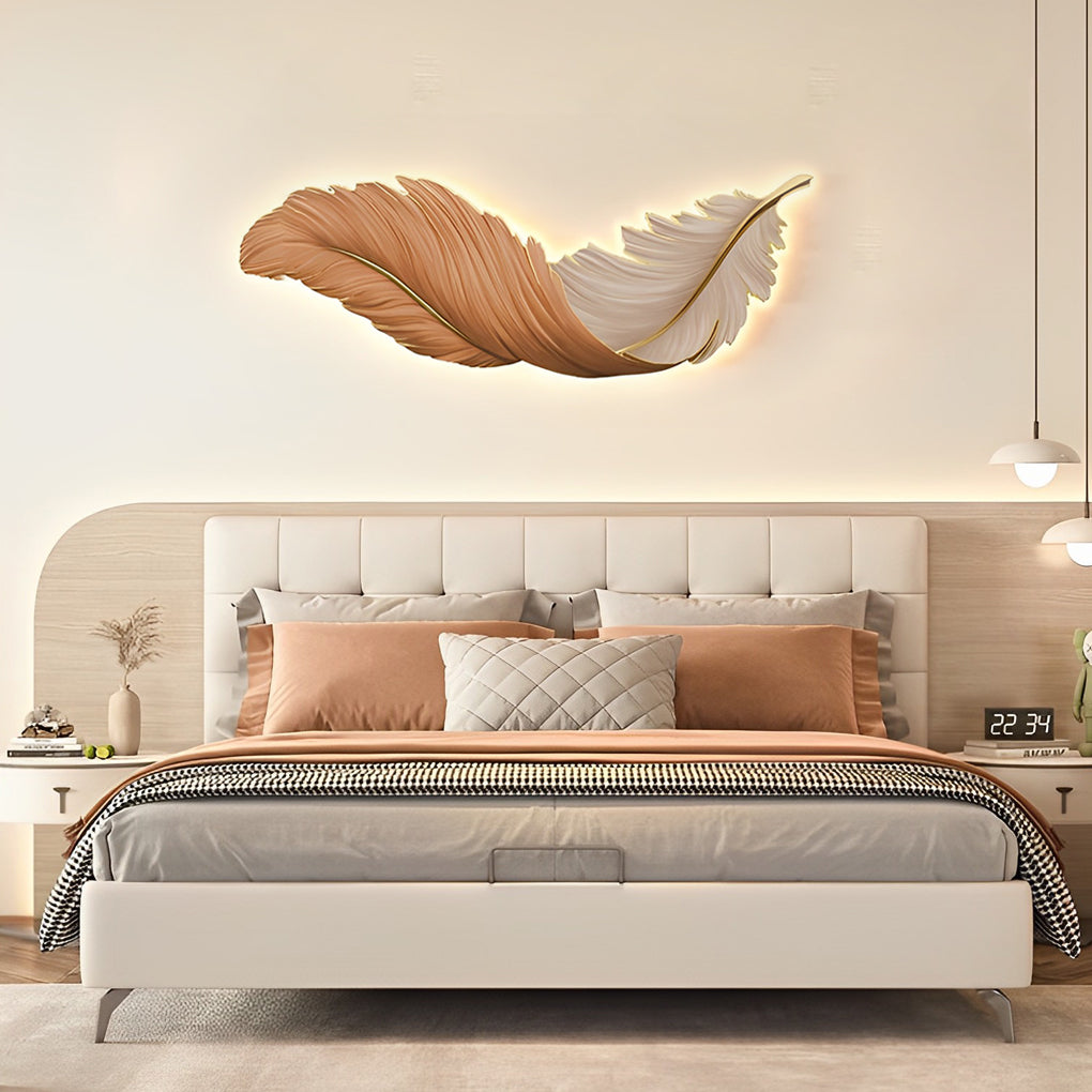 WHIMSY PLUME REMOTE CONTROLLED LED WALL SCONCE