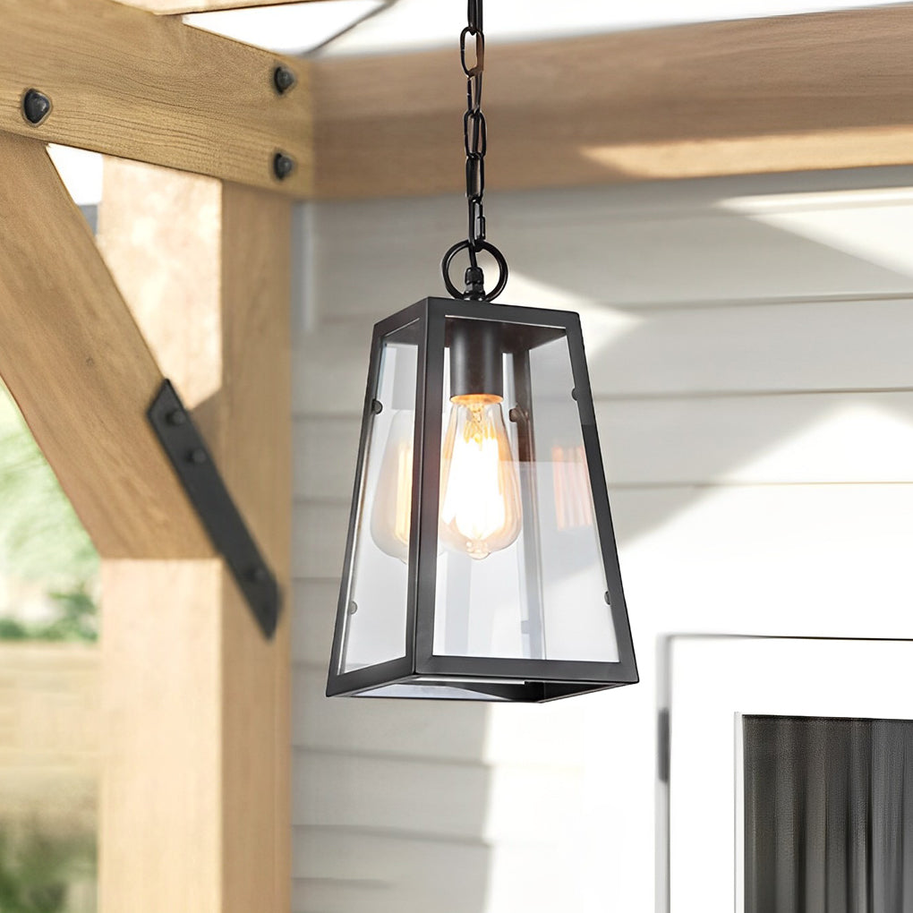 RAVENHALL WATERPROOF IRON & GLASS OUTDOOR PENDANT LIGHTING