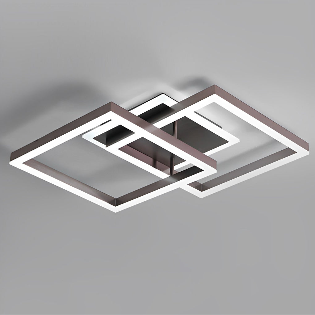 WINDSOR BROWN ALUMINUM SQUARE LED CEILING LANTERN