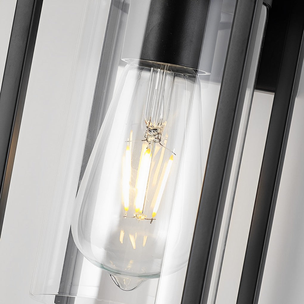 THORNBURY RECTANGULAR IRON & GLASS WALL SCONCE
