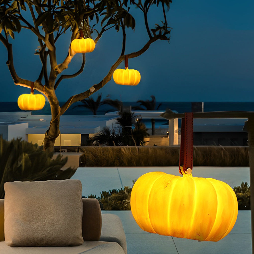 WHIMBLETON ILLUMINATED PUMPKIN GLOW ORB, USB RECHARGEABLE & WEATHERPROOF OUTDOOR LIGHT