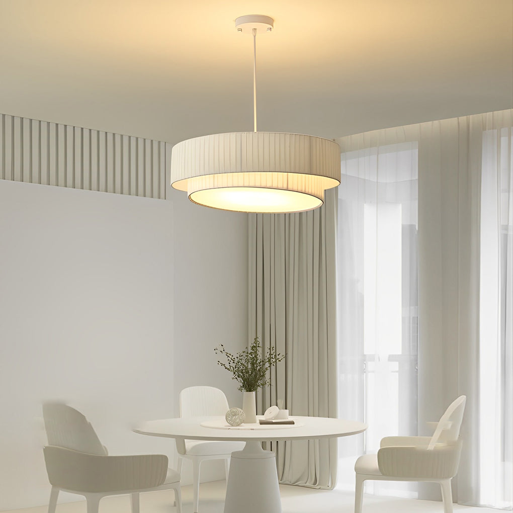 WHITBY TWIN-LAYER DRUM PLEAT CHANDELIER
