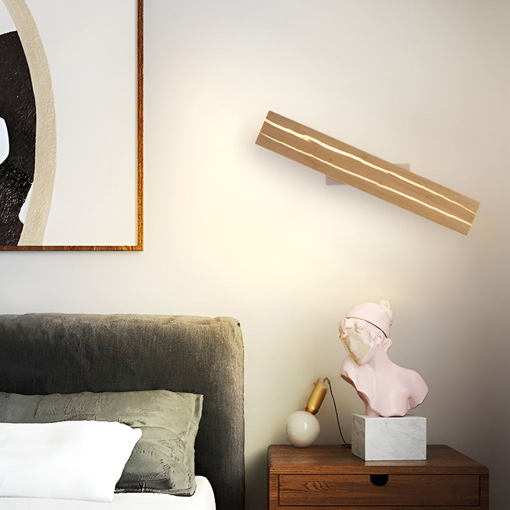WINCHESTER RECTANGULAR WOODEN TRIO DIMMER WALL SCONCE
