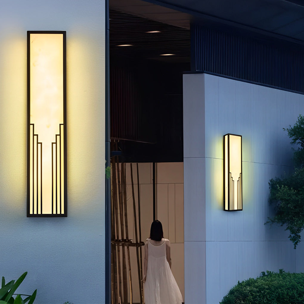 BLACKTHORN RECTANGULAR RESIN OUTDOOR LED WALL LANTERN
