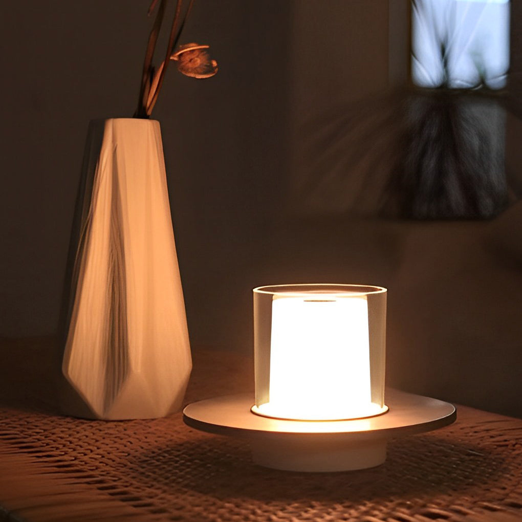 CHISWICK CORDLESS CYLINDRICAL LAMP WITH TRAY BASE