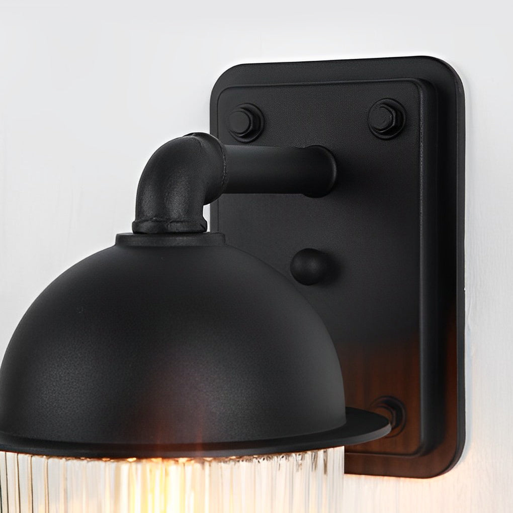 THORNBURY BLACK MATTE GLASS OUTDOOR WALL SCONCE