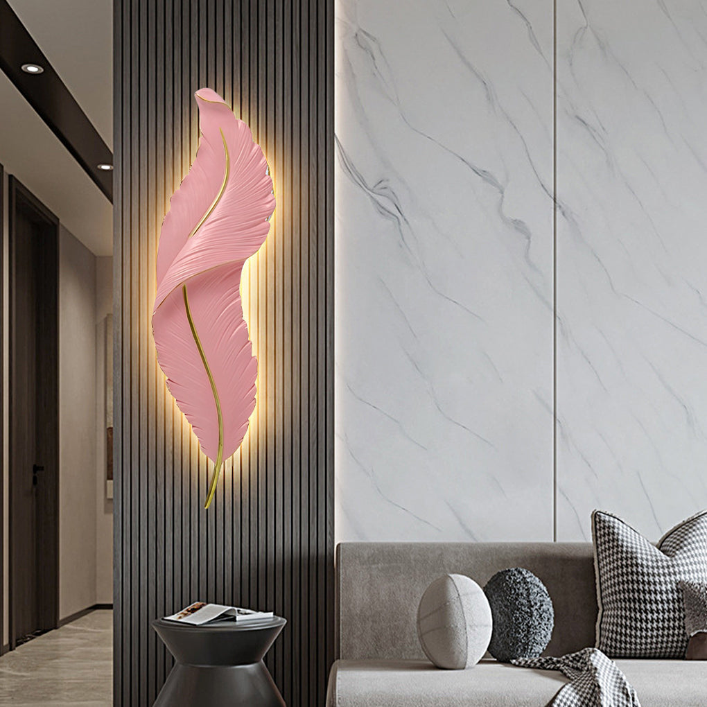 WINDSOR PLUME WHITE LED WALL SCONCE