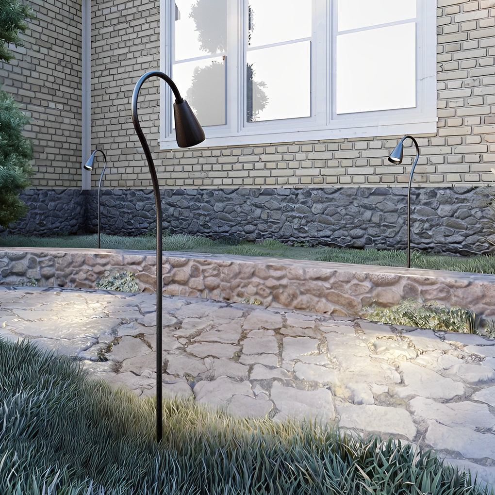 FENWICK ARCHING GARDEN LANTERN, WEATHERPROOF LED COB OUTDOOR ILLUMINATION