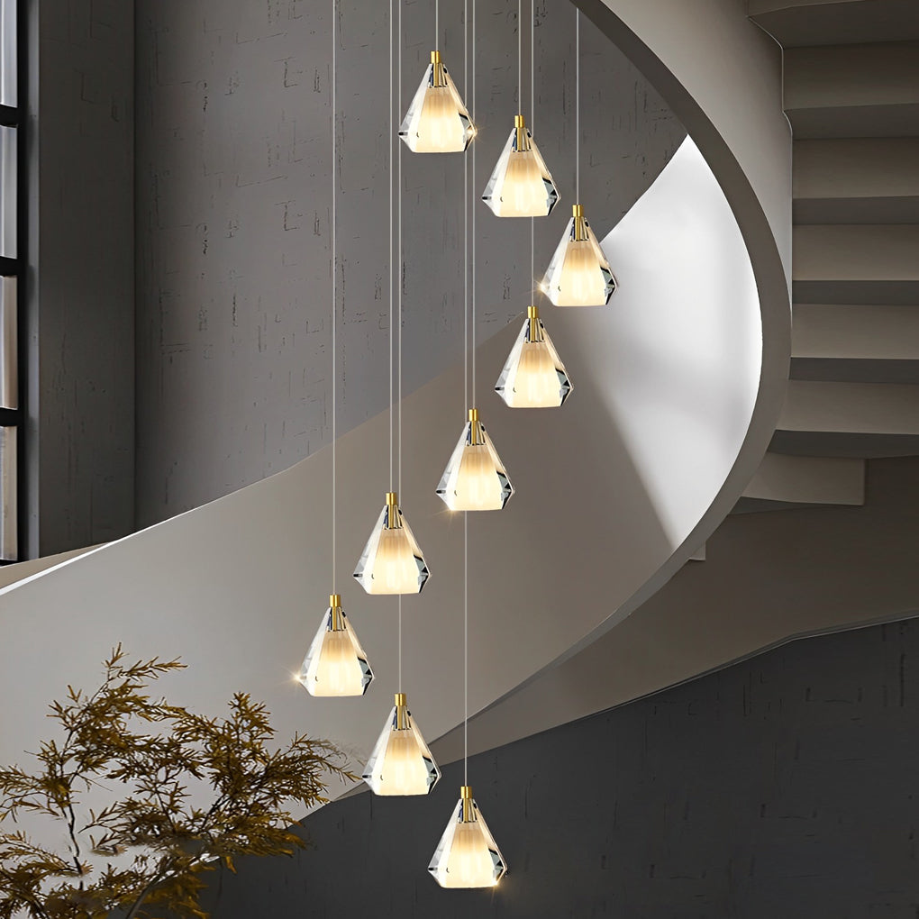 WINTHORPE CRYSTAL GRADUATED DIMMER CHANDELIER